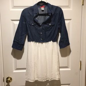 Denim Style Blue & White Dress